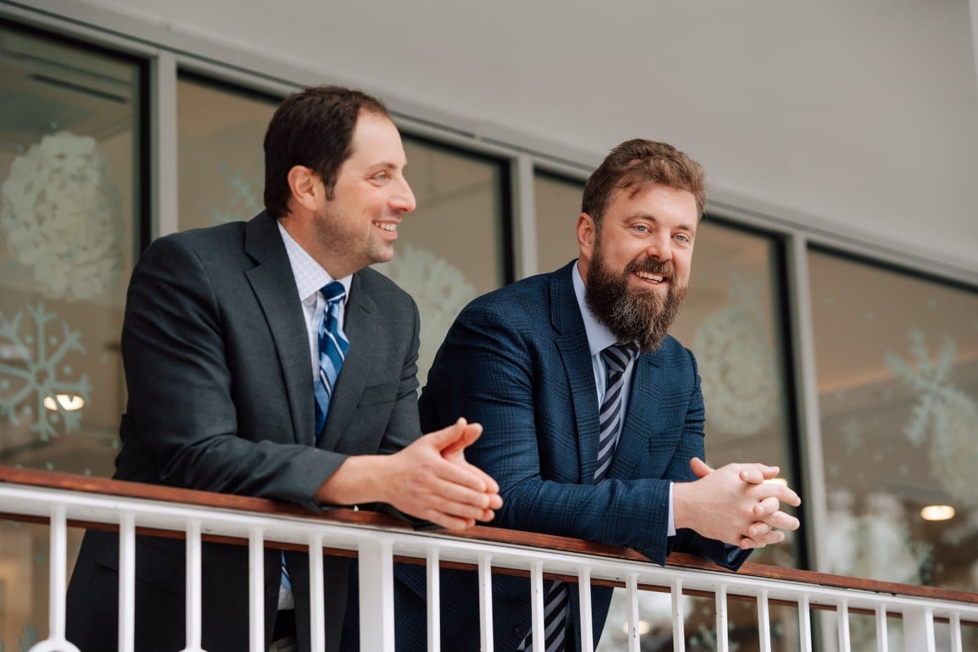 Jon Mahler and Elliot Singer outside the Conduit Law office